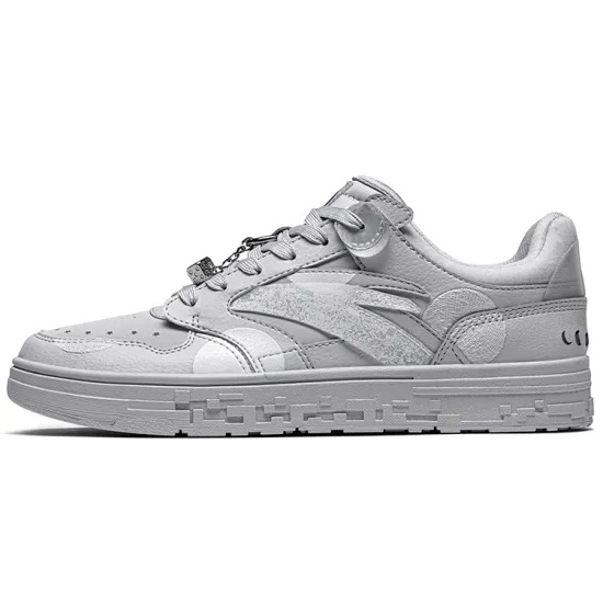 ANTA Street Play Series Skateboard Shoes Men Low-Top Gray