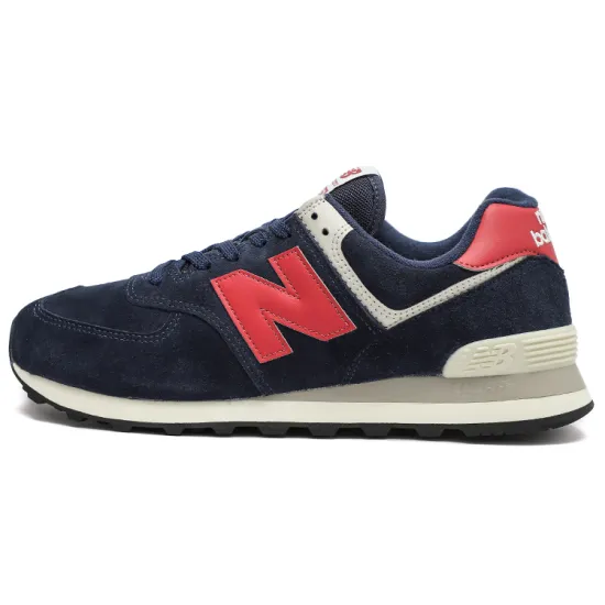 New Balance NB 574 Series Running Shoes Unisex Low-top Navy / Red / Gray