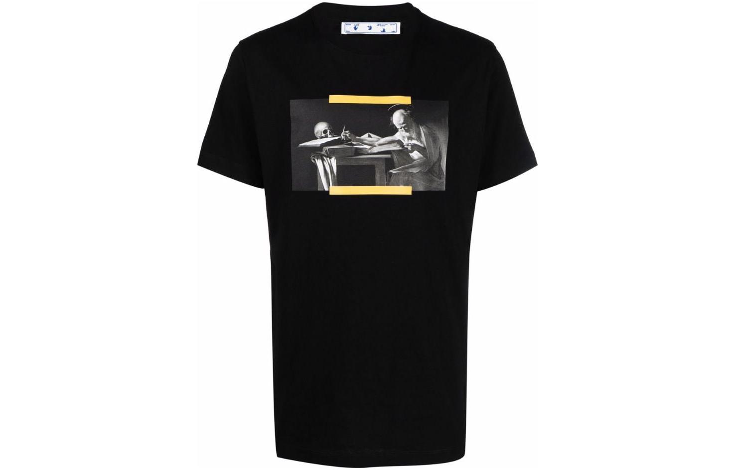 OFF WHITE Caravaggio Saint Jerome Writing Hands Off Logo Oversized T Shirt