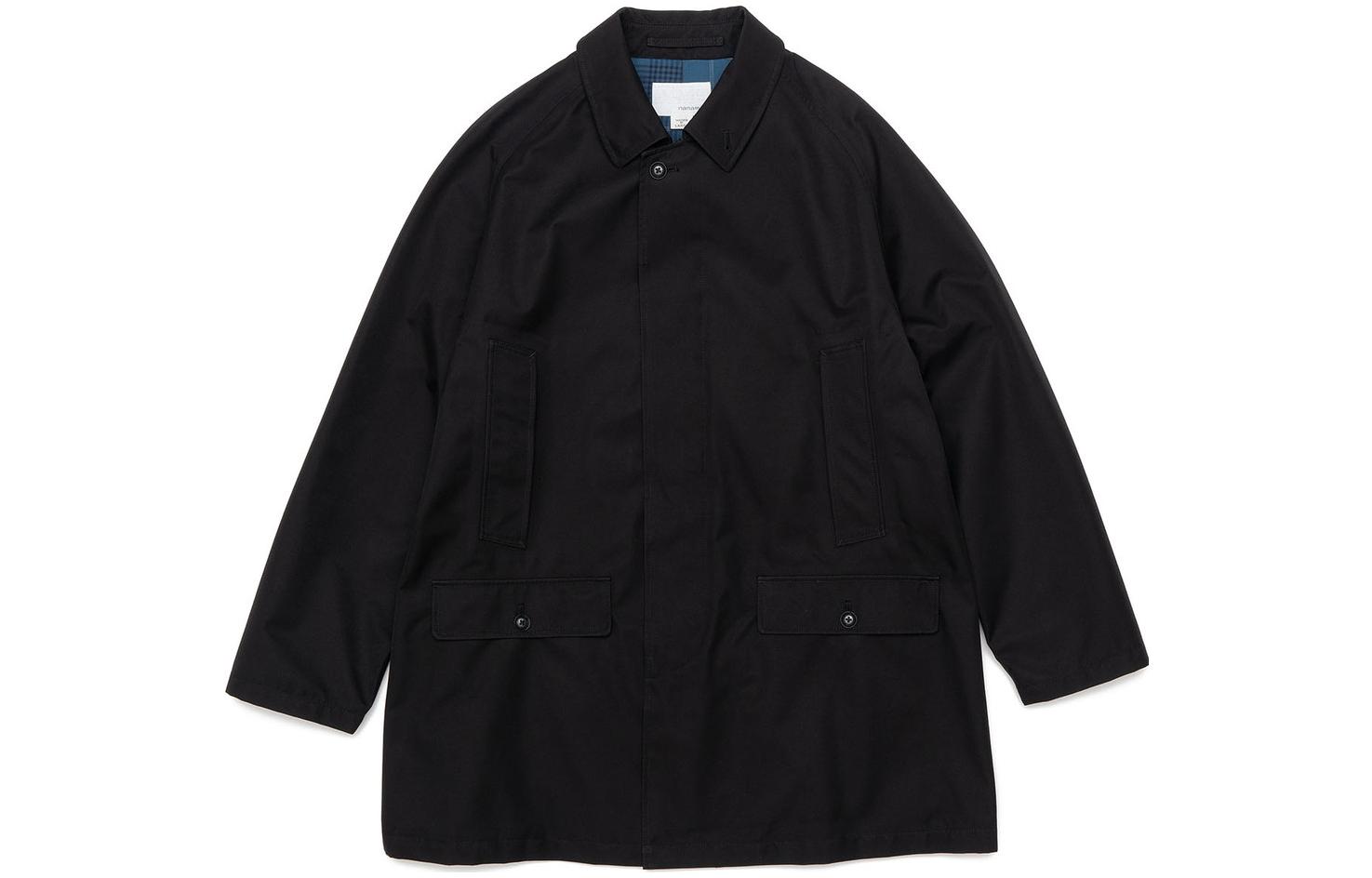Мужская куртка nanamica 2l Gore tex Short Soutien Collar Coat (черная) — Синий — фото 7