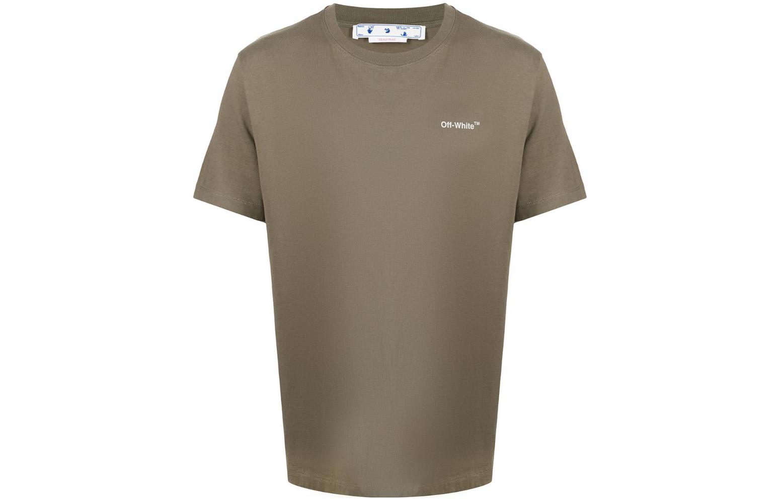 OFF WHITE Wave Diag Print Slim Fit T Shirt