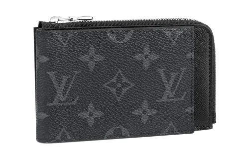 LOUIS VUITTON Coated Canvas Wallet Men's Gray