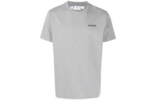 OFF WHITE T Shirts Men's Gray Crew Neck Moderate