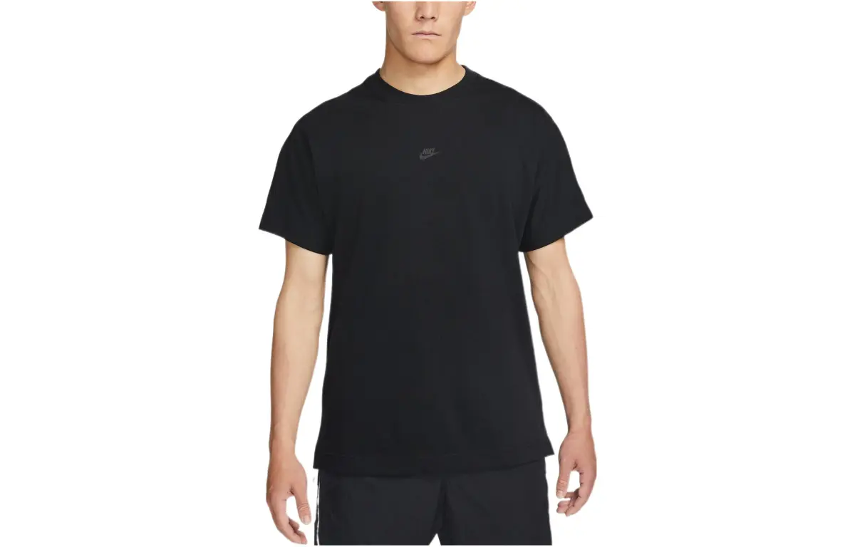 Nike T-Shirts Men's Black Crew Neck Moderate