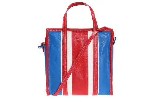 Balenciaga Leather Crossbody Handbag Small Women's White & Blue