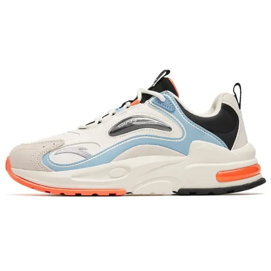 ANTA Millennium 5.0 Casual Shoes Women's Low-Top Ivory White Black/Waterfall Blue/Mud Sand Gray