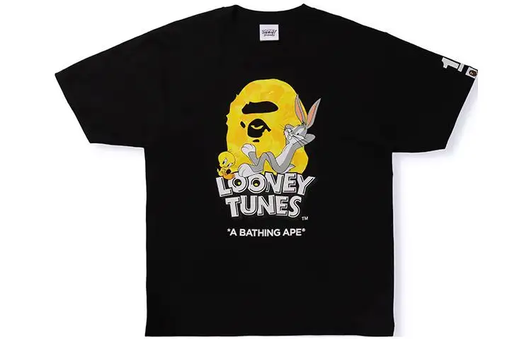 Bape X Looney Tunes Abc Camo Ape Head Tee