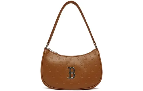 MLB Monogram Collection Polyester Shoulder Bag, Hobo Bag, Handbag, Shoulder Bag Regular Unisex Coffee Brown