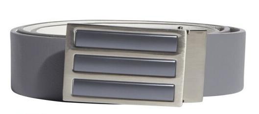 Adidas Leather Belts Men's Gray Width 3.8cm