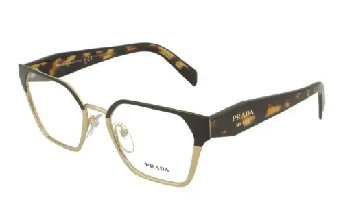 PRADA Prescription Glasses Unisex Brown/Gold