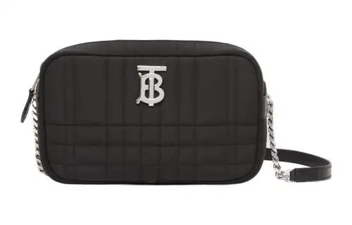 Burberry Lola Bag Lambskin Decoration Camera Bag, Shoulder Bag, Crossbody Bag Small Women's Black