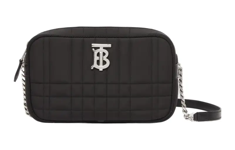 Burberry Lola Bag Lambskin Decoration Camera Bag, Shoulder Bag, Crossbody Bag Small Women's Black