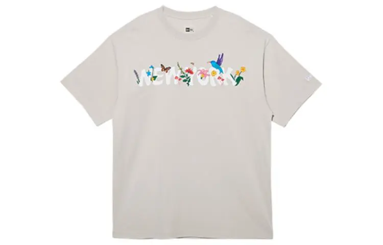 New Era FW22 T Shirt Unisex Ecru