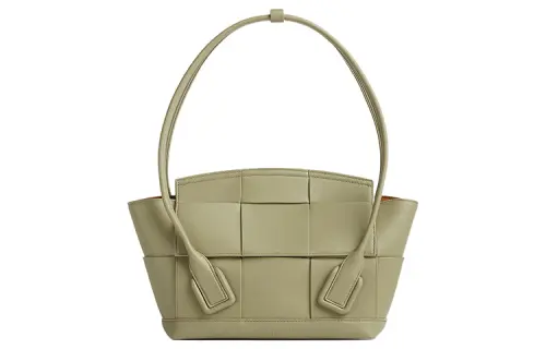 Bottega Veneta ARCO Cow Leather Handbag Small Women's Travertine Green