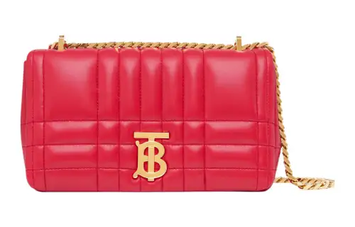 Burberry Lola Lambskin Shoulder Bag, Crossbody Bag Small Women's Red