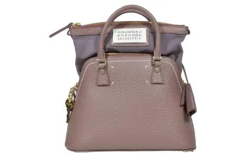 Maison Margiela Calfskin Portable Crossbody Bag, Shoulder Bag Women's Red Brown