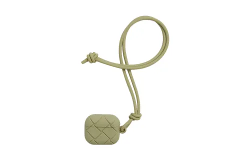 Bottega Veneta Silicone Earphone Case Men's Travertine Green