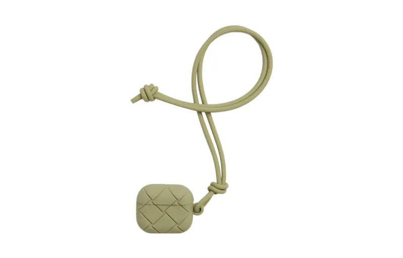 Bottega Veneta Silicone Earphone Case Men's Travertine Green