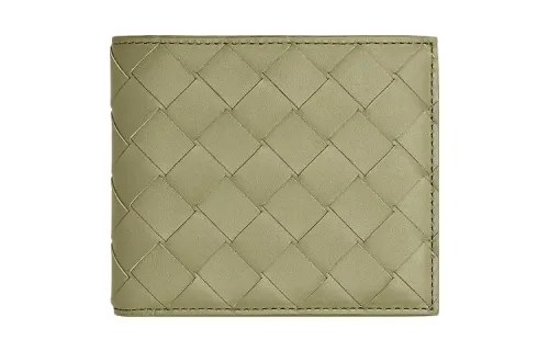 Bottega Veneta Cow Leather Wallet Men's Cave Stone/Parrot Green