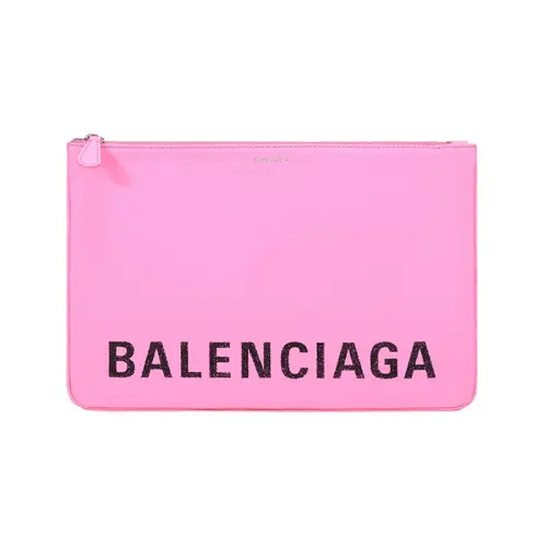 Balenciaga Women's Leather Clutch Pink