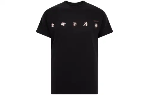 Travis Scott T Shirts Men's Black Crew Neck Moderate Straight Fit