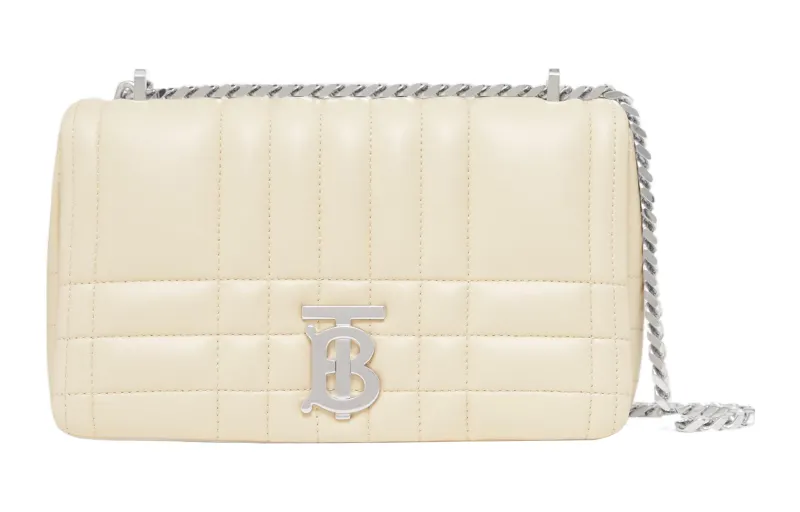 Burberry Lola Lambskin Shoulder Bag, Crossbody Bag Small Women's Light Vanilla