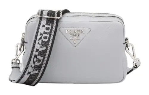 PRADA Leather Camera Bag, Shoulder Bag, Crossbody Bag Women's Blue