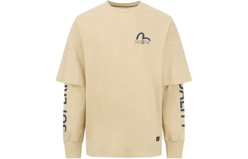 EVISU T Shirts Men's Crew Neck Moderate Mock Two Piece