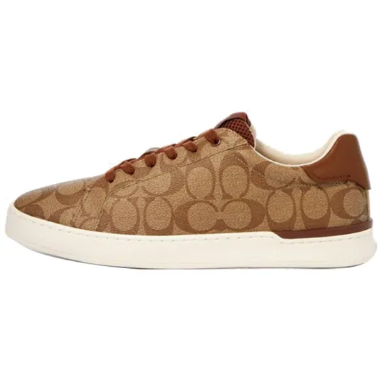 COACH Clip Stylish Skateboarding Shoes Men's Brown