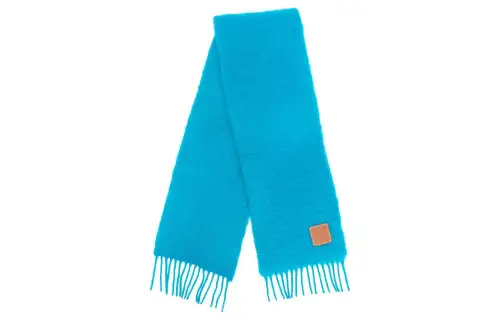 LOEWE Knit Scarves Unisex Blue