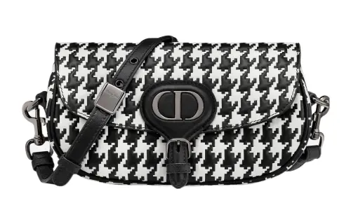 DIOR Bobby Cow Leather Shoulder Bag, Crossbody Bag Women's Black/White