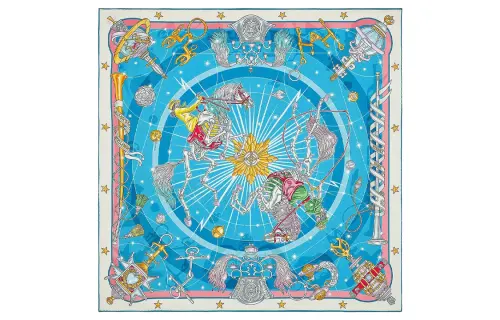 HERMES Starlight Chorus Silk Scarves Women's