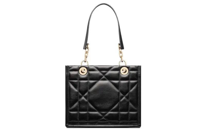 DIOR Cow Leather Handbag, Shoulder Bag Small Women's Black