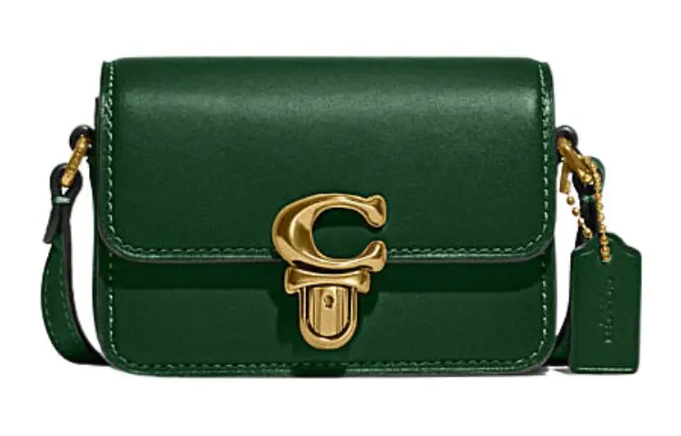 COACH Studio Cow Leather Crossbody Bags Small Women's Vintage Green