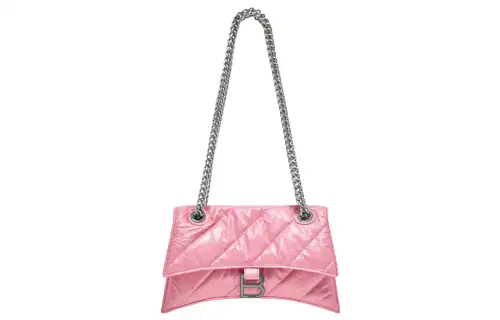 Balenciaga Crush Chain Bag Small Quilted Pink