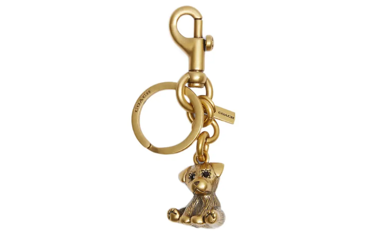 COACH Bag Charm Metal Bag Charm Bag Merch Women's Gold