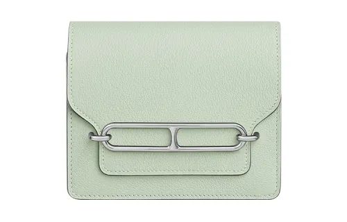 HERMES Roulis Evercolor Calfskin Wallet Women's 0S Vert Fizz Bubble Green