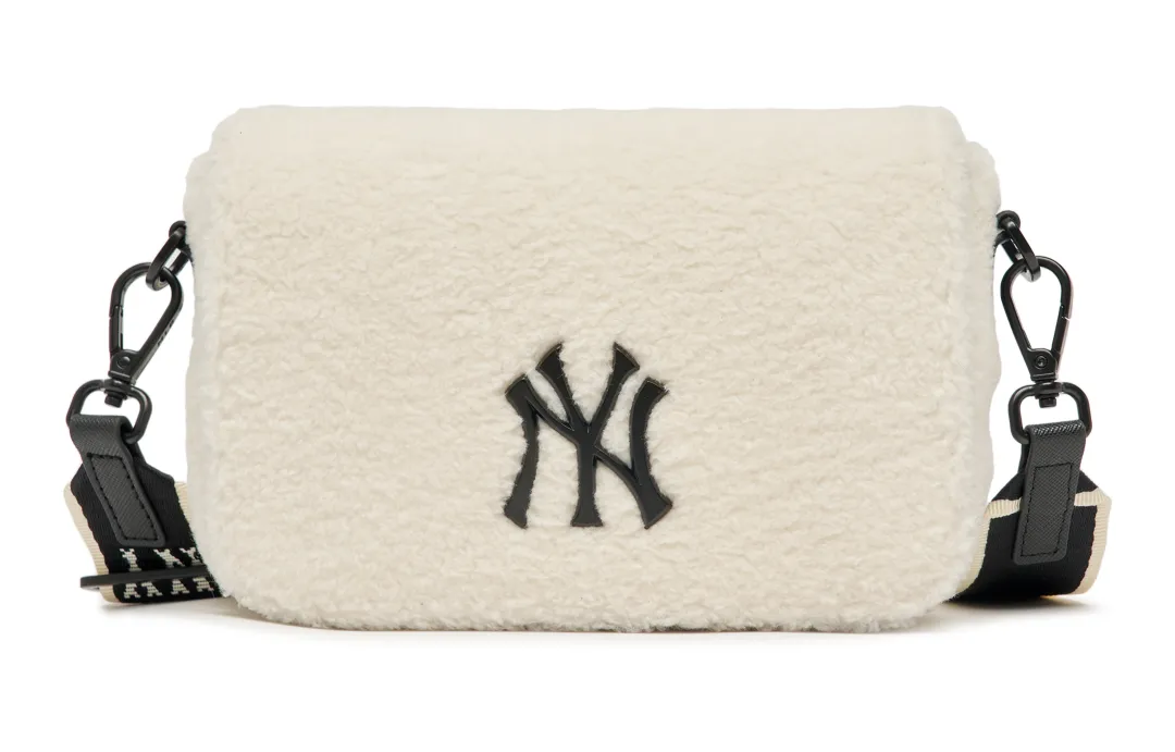 MLB Synthetic Leather Camera Bag, Shoulder Bag, Crossbody Bag Small Unisex Black White