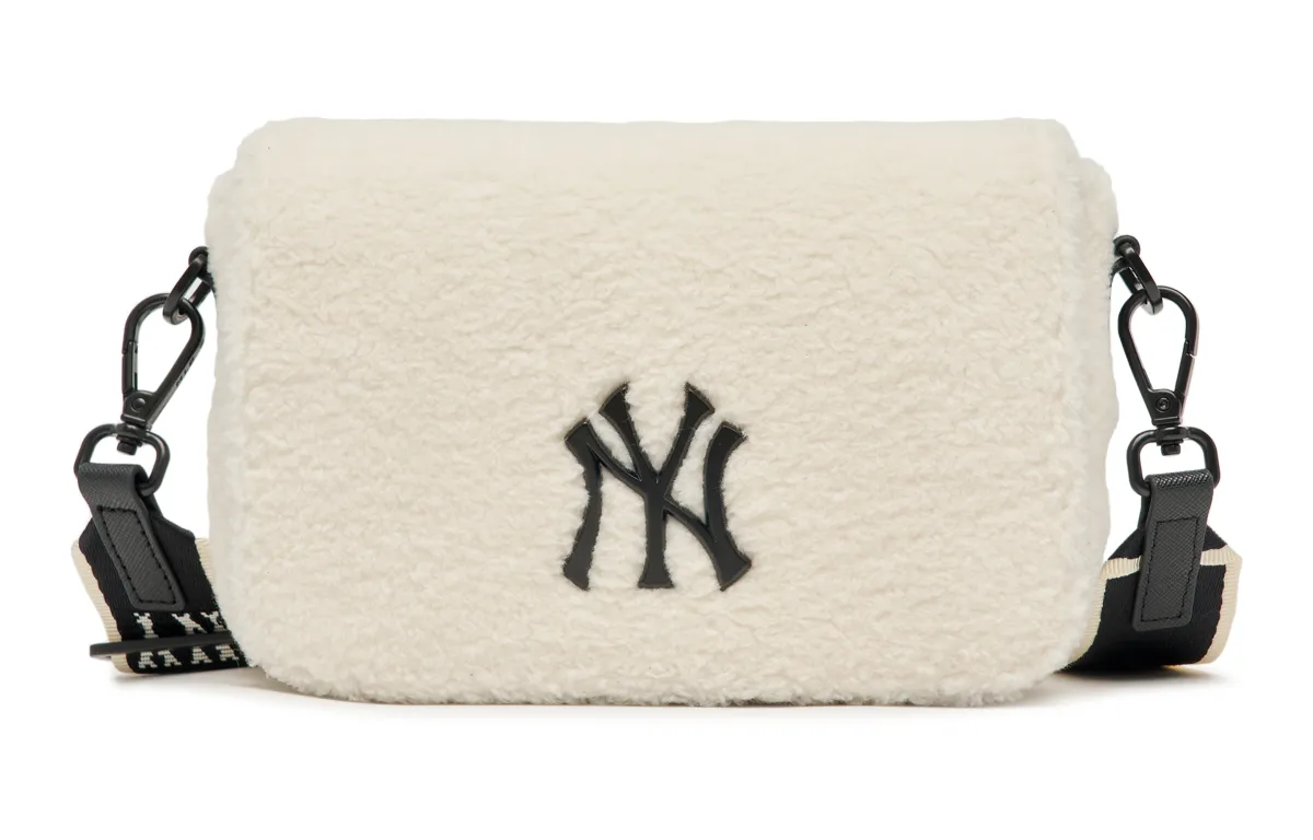 MLB Synthetic Leather Camera Bag, Shoulder Bag, Crossbody Bag Small Unisex Black White