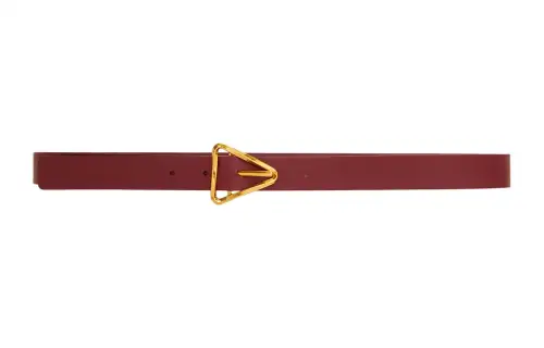 Bottega Veneta Leather Belts Women's Red