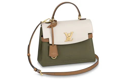 LOUIS VUITTON Lockme Ever Grained Calfskin Portable Crossbody Bag, Shoulder Bag Small Women's