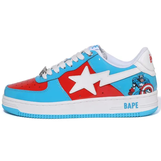 BAPE A BATHING APE Bape Sta Low Marvel Comics Captain America