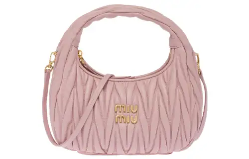 MIU MIU Wander Soft Sheepskin Handbag Women's Pink