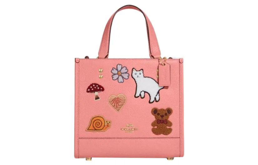 COACH Dempsey Cow Leather Tote Bag, Shopping Bag, Shoulder Bag, Crossbody Bag, Handbag Small Women's Candy Pink