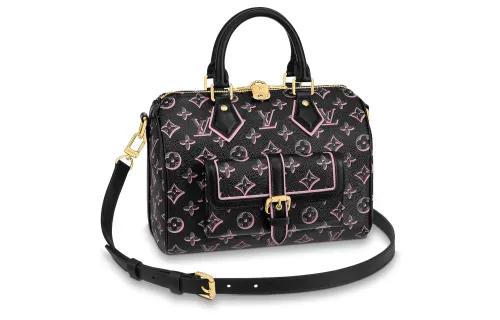 LOUIS VUITTON Speedy Bandoulière 25 Monogram Canvas Black