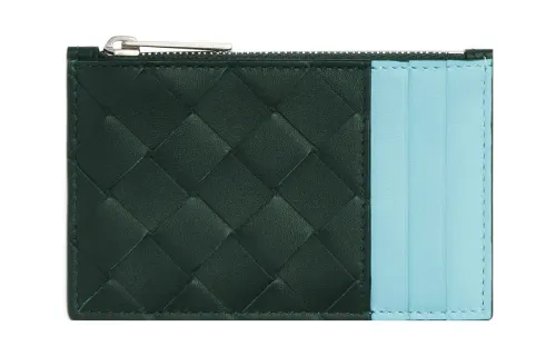 Bottega Veneta Calfskin Card Holder Card Holder Men's Ink Bottle/Light Blue