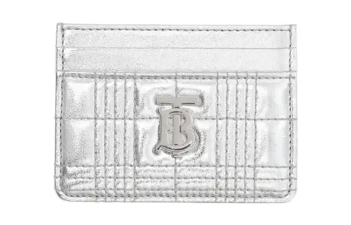 Burberry Lola Bag Lambskin Card Holder Regular Women's Silver