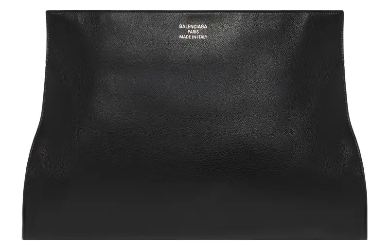 Balenciaga Grained Calfskin Handheld One Shoulder Handbag Large Women's Black