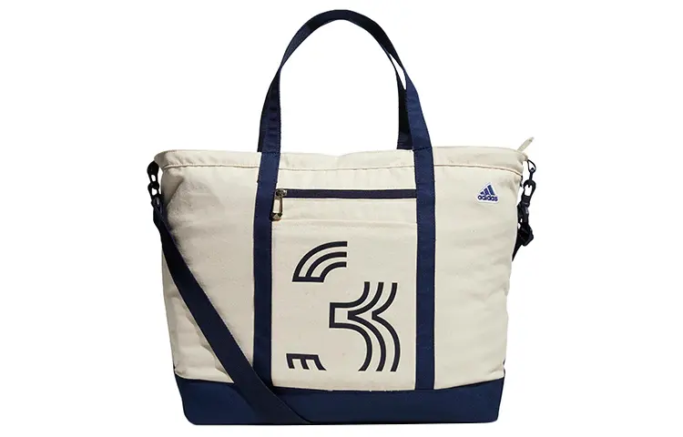 Adidas Cotton Tote Bag, Shopping Bag, Clothing Bag, Shoulder Bag, Crossbody Bag, Handbag Regular Men's White