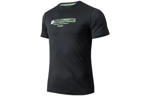 ANTA Variety Training Collection T Shirts Men's Black Crew Neck Moderate Straight Fit
